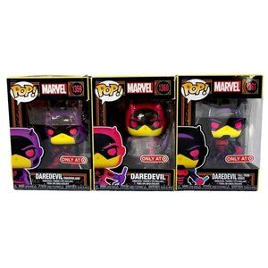 FUNKO POP Marvel Daredevil set of 3 vinyl figures 1359,1360,1361 NEW BOX DAMAGED